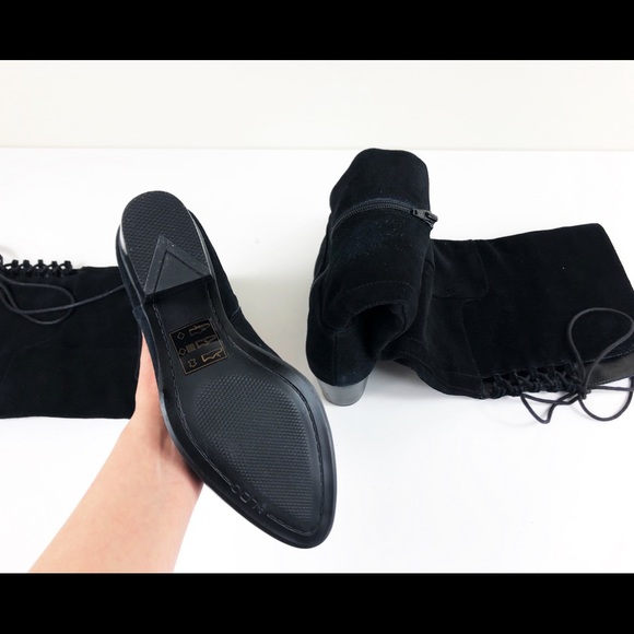 ALDO JEFFERS SUEDE OVER THE KNEE LACE BOOTS - Picture 8 of 8